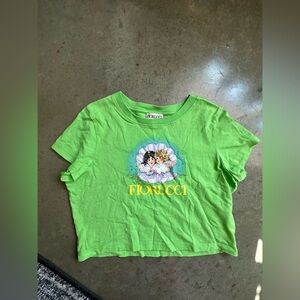Fiorucci green Venus Agnes cropped tshirt medium